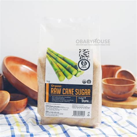 Earth Living Organic Raw Cane Sugar 1 Kg Obabyhouse
