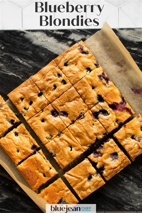 Blueberry Blondies Blue Jean Chef Meredith Laurence Recipe