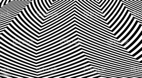Abstract Zig Zag Optical Illusion Background Black And White Striped