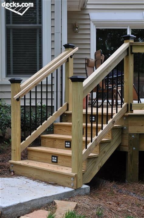 The distance between the stair nosing and top of the railing. Amazing Deck Stairs Railing #2 Deck Stair Railing Ideas ...