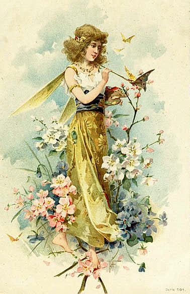 Bumble Button Antique Victorian Fairy Postcards Free