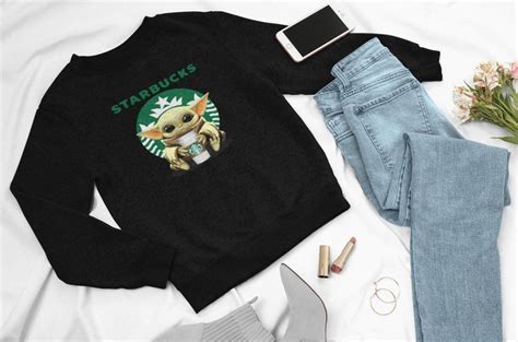 Baby Yoda Starbucks Sweatshirt T For Her Or Him