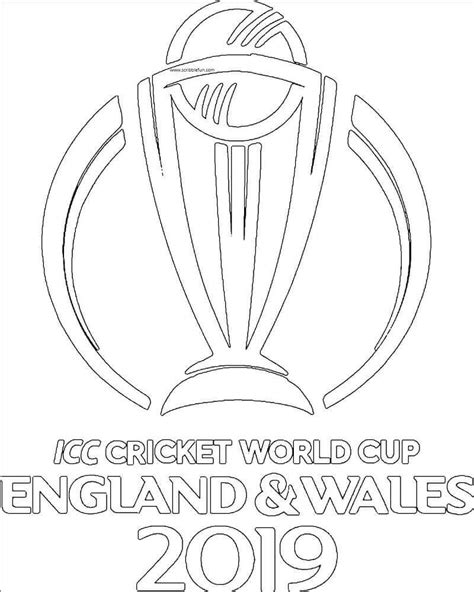 Icc Cricket World Cup 2019 Coloring Page Printable Scribblefun