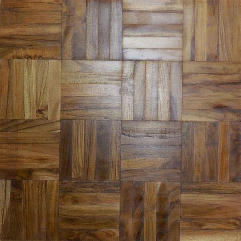 Solid Hardwood Parquet Mosaic Five Finger Panels Chequerboard Design In
