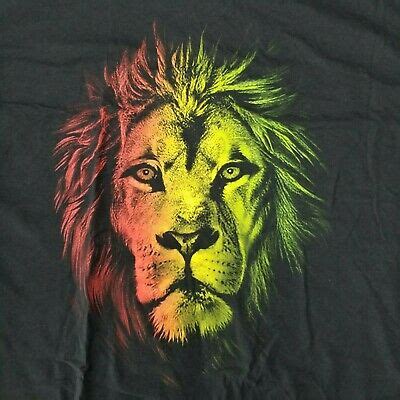 See more ideas about shades of green, green, yellow. Lion Men's 2XL T-Shirt Rasta Red Yellow Green African Big ...