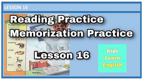 English Reading Practice Lesson 16 Youtube