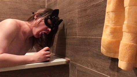 Masked Sissy Worships Bbc In A Bathroom Xhamster