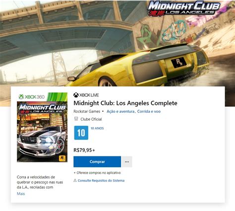 Midnight Club Los Angeles Tem Relançamento Na Xbox Series Sx