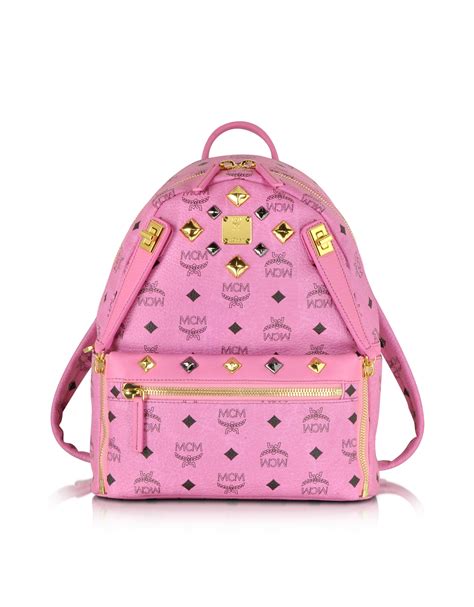 Mcm Pink Small Dual Stark Backpack Lyst