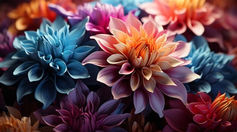 Premium Ai Image Abstract Colorful Flower Background