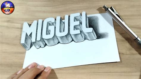 Como Dibujar Nombres Letras En 3d Miguel 3d Drawing Names Letters