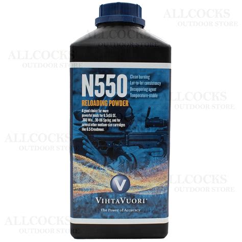 Vihtavuori N550 Reloading Powder 1kg In Black