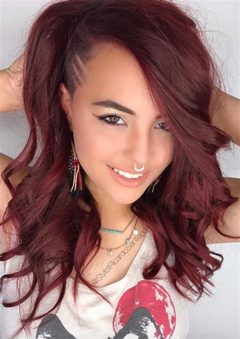 Layered cut funky hair, long bangs and short shaved sides: 51 Long Undercut Hairstyles for Women & a DIY Way to ...