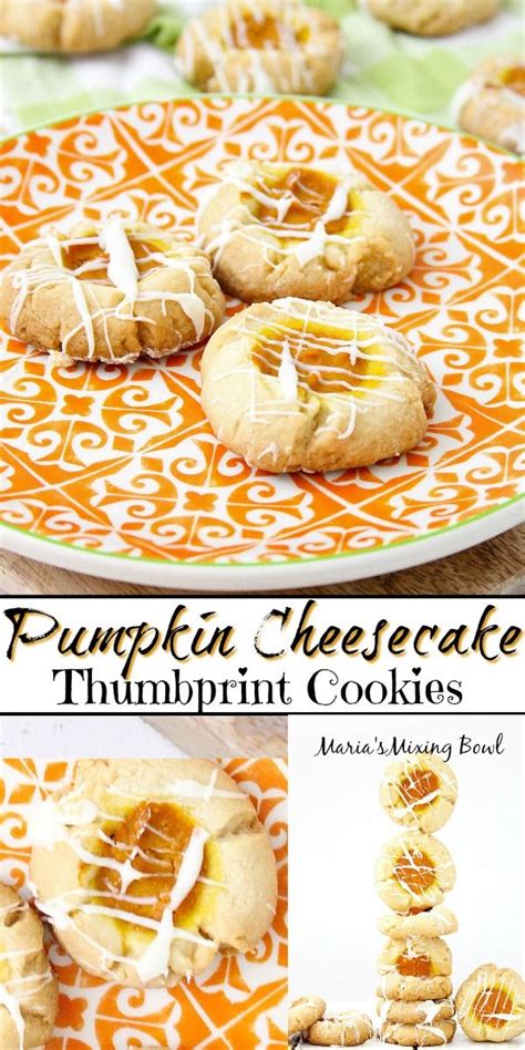 Pumpkin Cheesecake Thumbprint Cookies Pumpkin Cheesecake Cookies