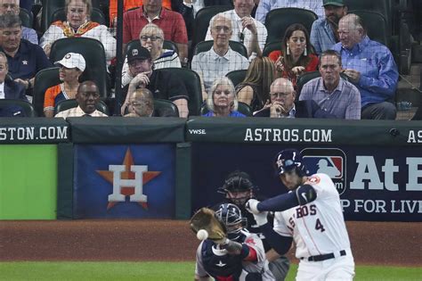 Three Hall Of Famers Sitting Behind Home Plate At Astros Game