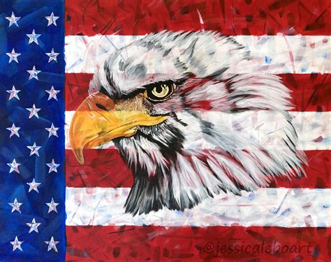 American Flag Paintings Jessica Lebo Art