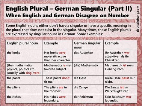 Plural Singular Part Ii 2 German Grammar How To Memorize Things