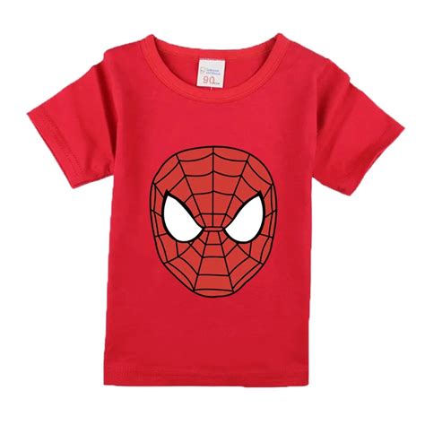 New 2018 Boys T Shirt Cartoon Hero Cotton Short Sleeved T Shirt