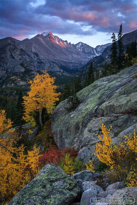 Autumn Sunset Rocky Mountain National Park Longs Peak Rocky Mountain