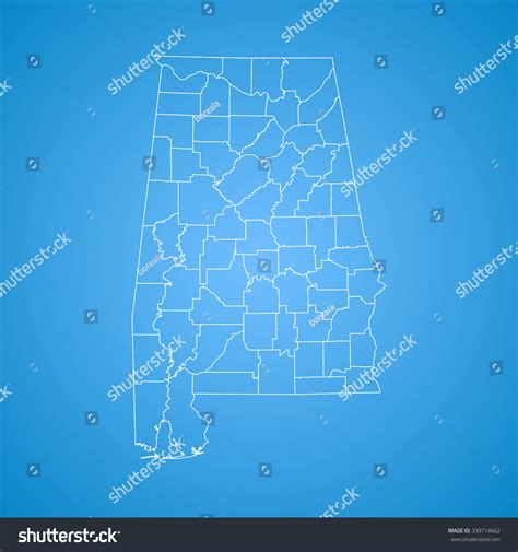 Map Of Alabama Royalty Free Stock Vector 339714662