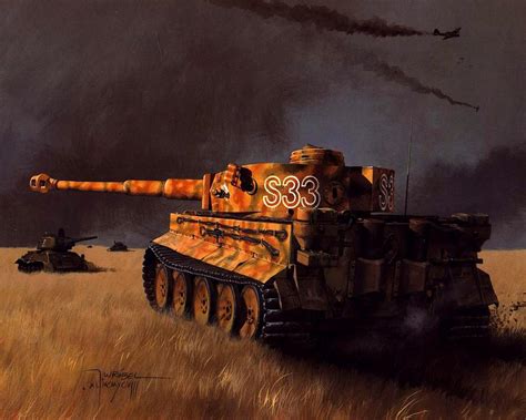 Pictures Tank Pzkpfw Vi Tiger I Painting Art Military