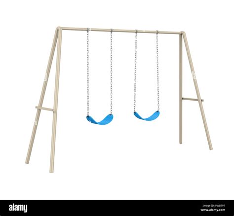 Swing Set Isolated Stock Photo Alamy