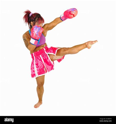 Female Kick Boxer Stock Photo Alamy
