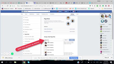How To Add A New Admin To Your Facebook Page Youtube