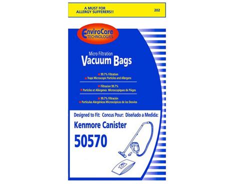 Kenmore 50570 Type I Canister Vacuum Bags 8 Pack Vacuums Unlimited