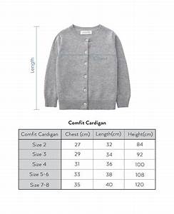 Cardigan Size Chart Kidscrafter