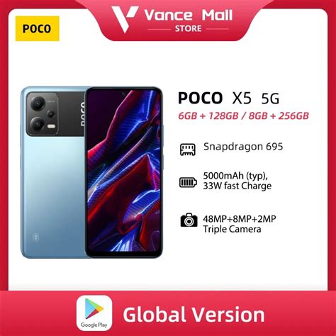 Global Version Poco X5 5g Smartphone 128gb 256gb 6 67 120hz Amoled Dotdisplay Snapdragon 695