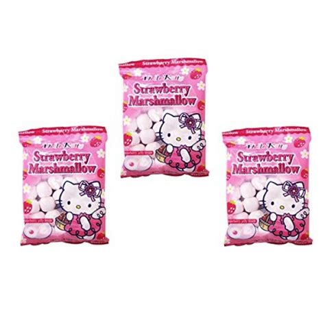 Hello Kitty Strawberry Marshmallow 90g 3 Pack