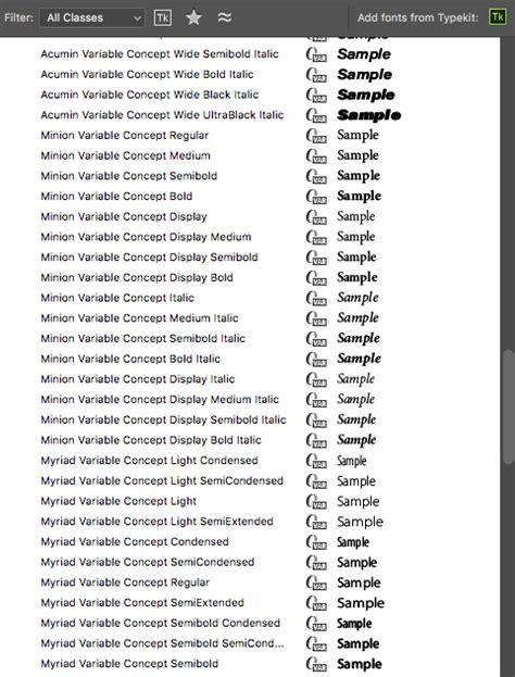 Adobe Photoshop Fonts List Renewpretty