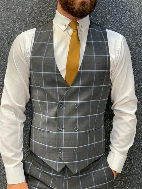 Buy Dark Gray Slim Fit Windowpane Wool Suit By Gentwith Free Shipping