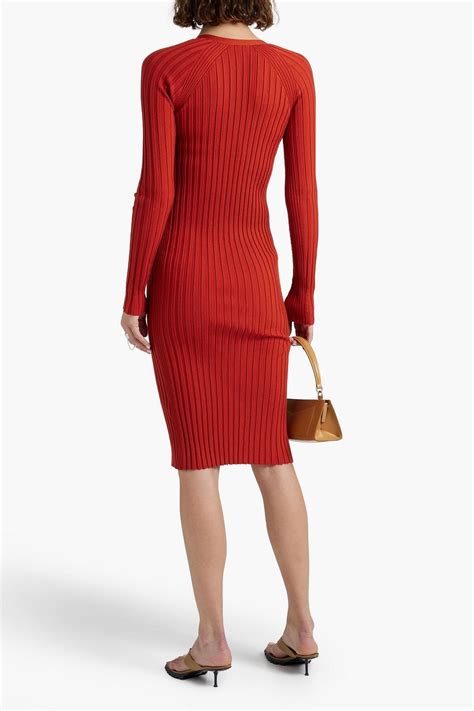 Dion Lee Ribbed Wool Blend Dress The Outnet