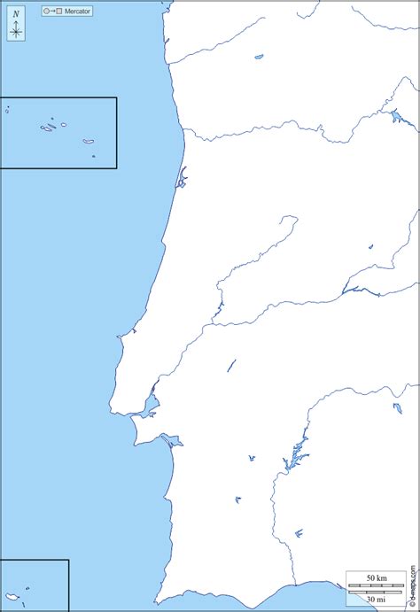 Portugal Mapa Gratuito Mapa Mudo Gratuito Mapa En Blanco Gratuito