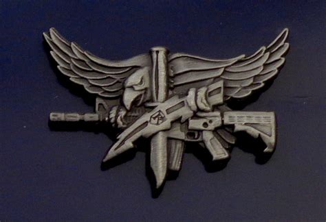 Swat Operator Insignia With Eagle Center Mass Antique Silver Etsy Finland
