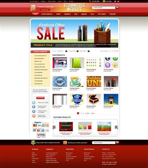 No online store should have to compromise on the basics. Latest Free Web Page Templates PSD » CSS Author