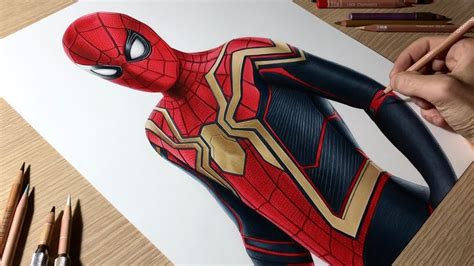 Drawing Spider Man No Way Home New Suit Time Lapse Youtube