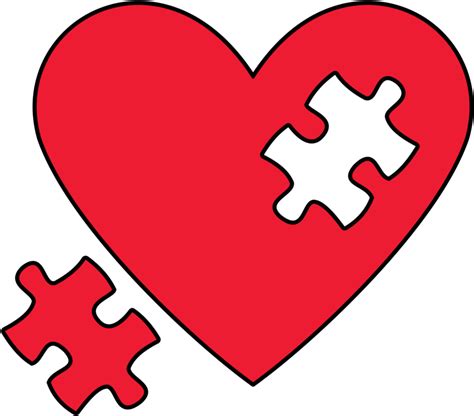 Puzzle Clip Art Heart Missing Piece Png Transparent Png Large Size