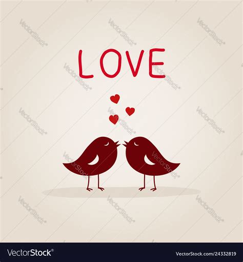Love Birds Royalty Free Vector Image Vectorstock
