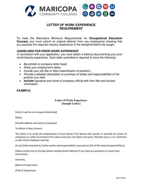 15 Experience Letter Sample Templates Pdf Free