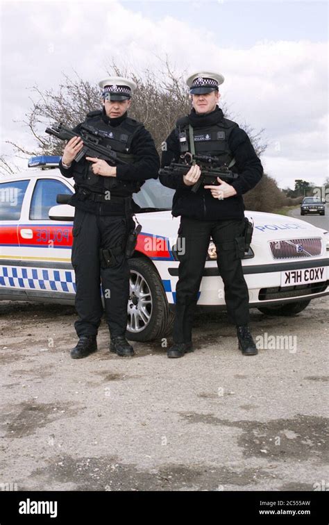 Authorised Firearms Officer British Police Stock Photo Alamy