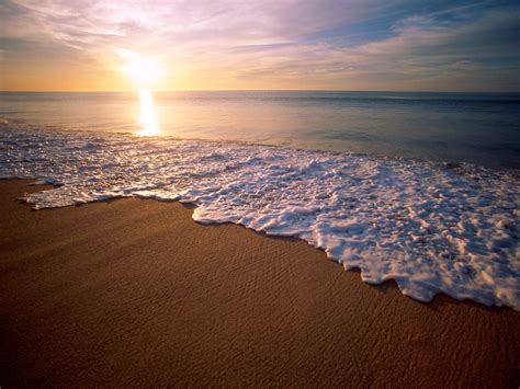 Wallpaper Sunlight Sunset Sea Water Shore Sand Sky Beach