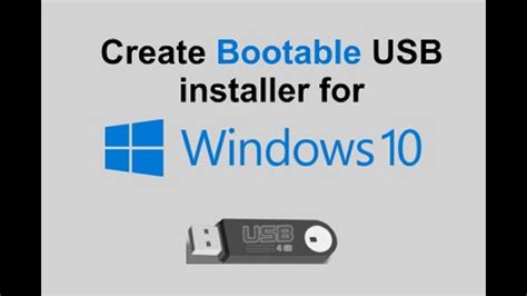 Create Bootable Usb Installer For Windows 10 Youtube