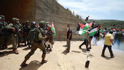 Palestinians Tear Gassed In Protests Against Israeli Settlements