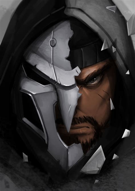 Reaper Overwatch Overwatch Face Video Games Portrait Display