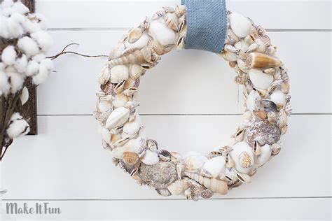 Diy Summer Seashell Wreath Make It Fun Blog