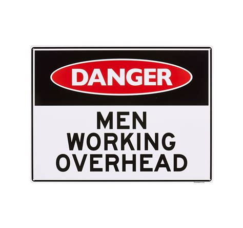 Large Sign Men Working Overhead Sandleford