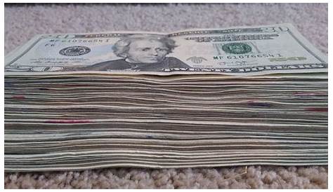 Counting $3,000 CASH (in $20 dollar bills) 💰 - YouTube